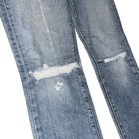 Old Navy The Diva 4 Short Denim Jeans Knee Holes - Picture 3 of 9